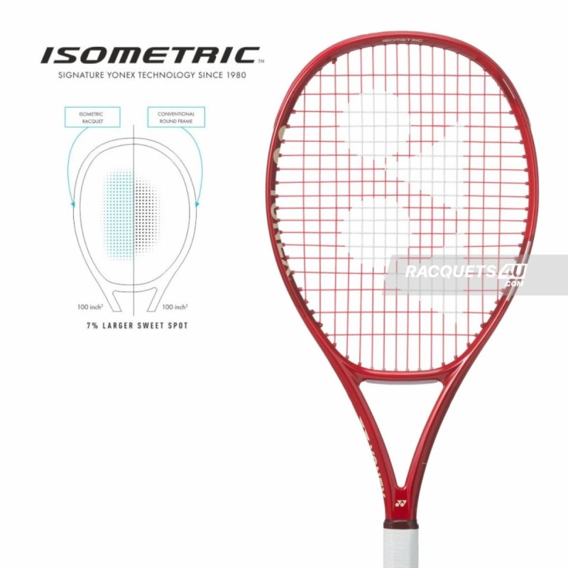 YONEX Vcore Alpha L Tennis Racquet (Ruby Red, Strung)