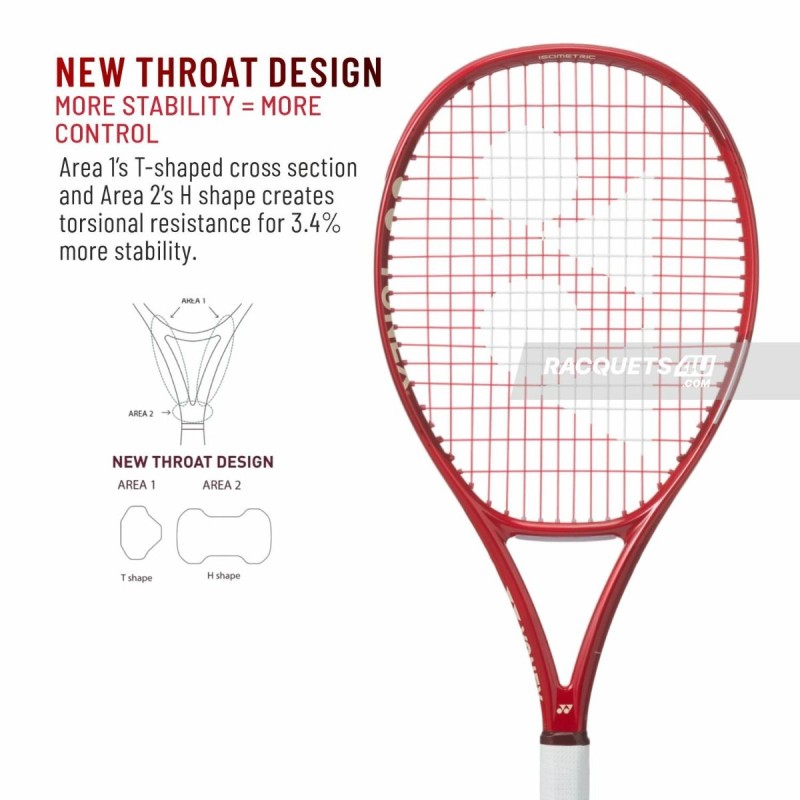 YONEX Vcore Alpha SL Tennis Racquet (Ruby Red, Strung)