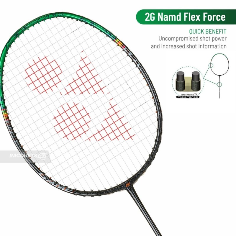 YONEX Astrox 99 Game Badminton Racquet (Strung, Black/Green)