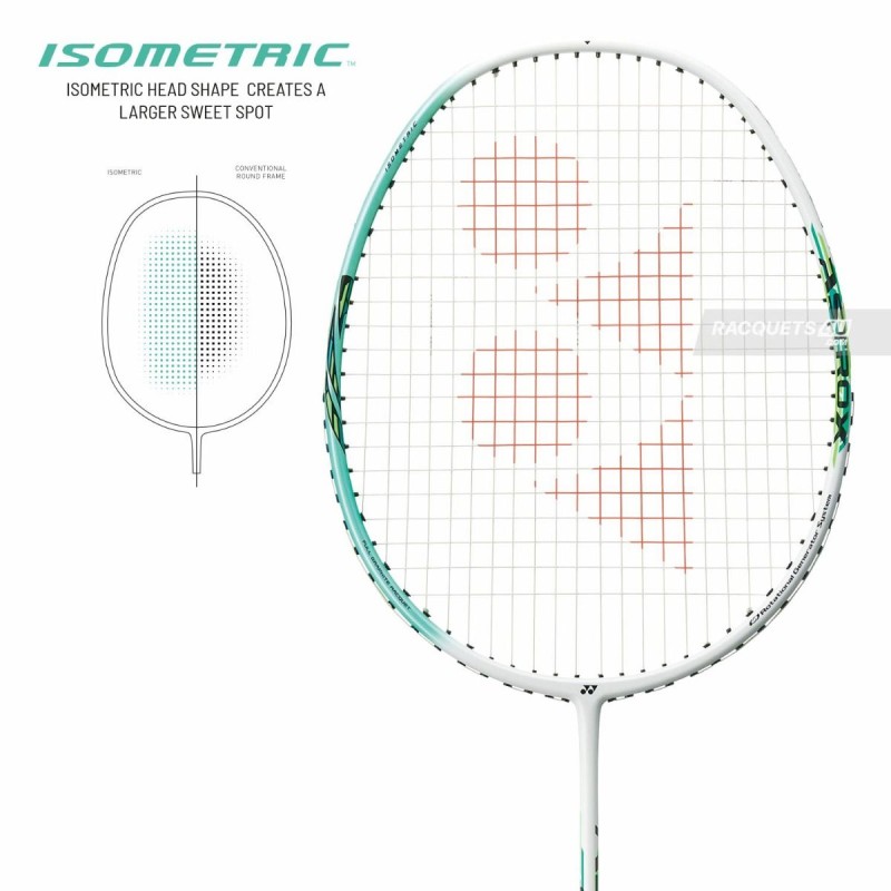 YONEX Astrox 01 Feel Badminton Racquet (Strung, White/Mint)