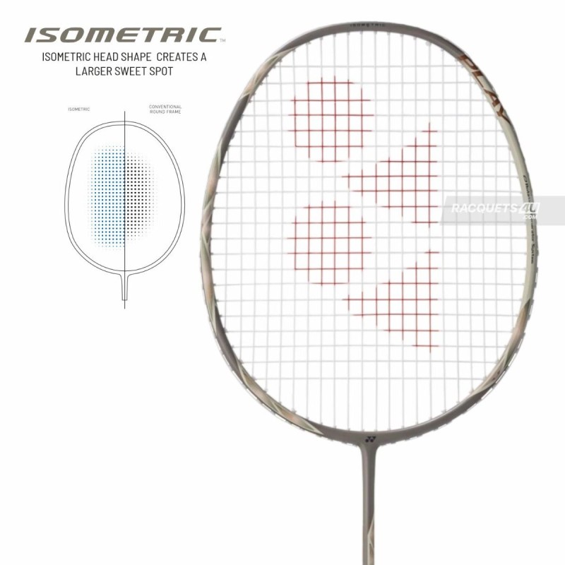 YONEX Astrox 77 Play Badminton Racquet (Light Beige, Strung)