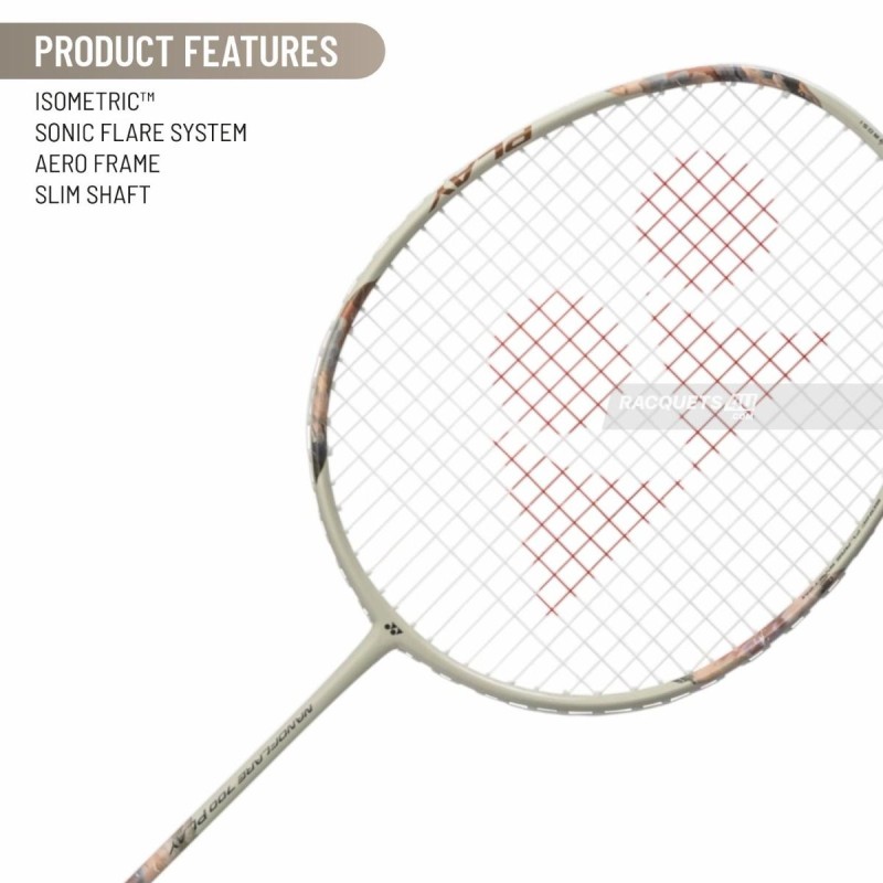 YONEX Nanoflare 700 Play Badminton Racquet (Light Beige, Strung)