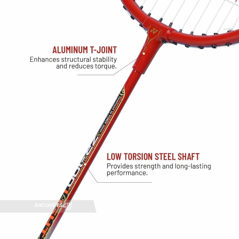 YONEX ZR 100 Light Badminton Racquet (Strung, Light Red)