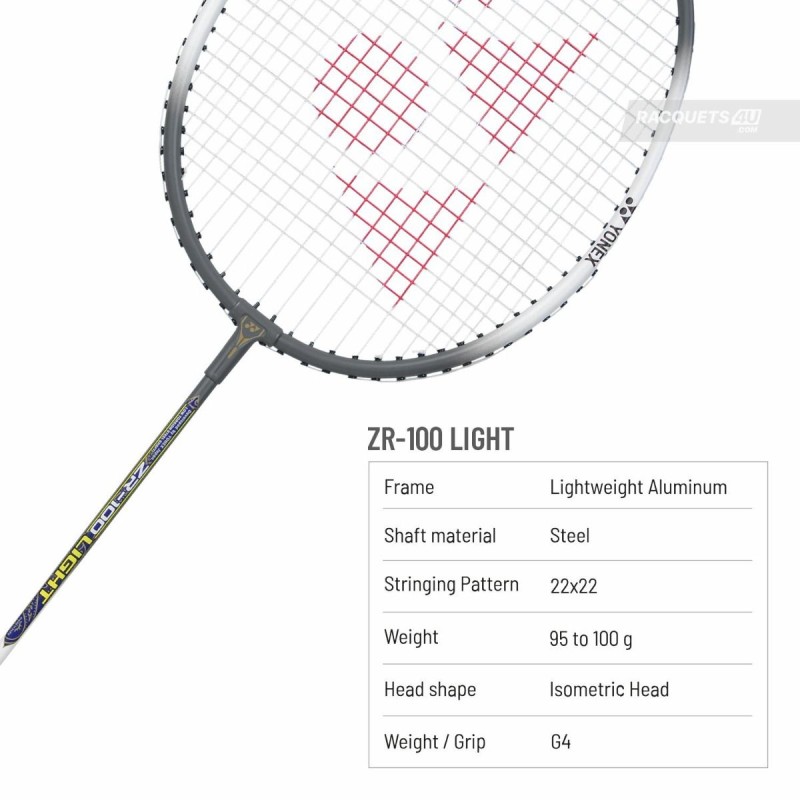 YONEX ZR 100 Light Badminton Racquet (Strung, Dark Charcoal)