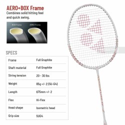 YONEX Astrox Lite 37i Badminton Racquet (Strung, Off White)