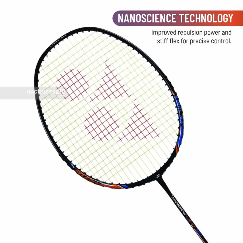 Yonex Nanoray Light 18i Badminton Racquet (Strung, Black)