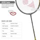 YONEX Nanoflare 8000i Badminton Racquet (Strung, Grey/Gold)