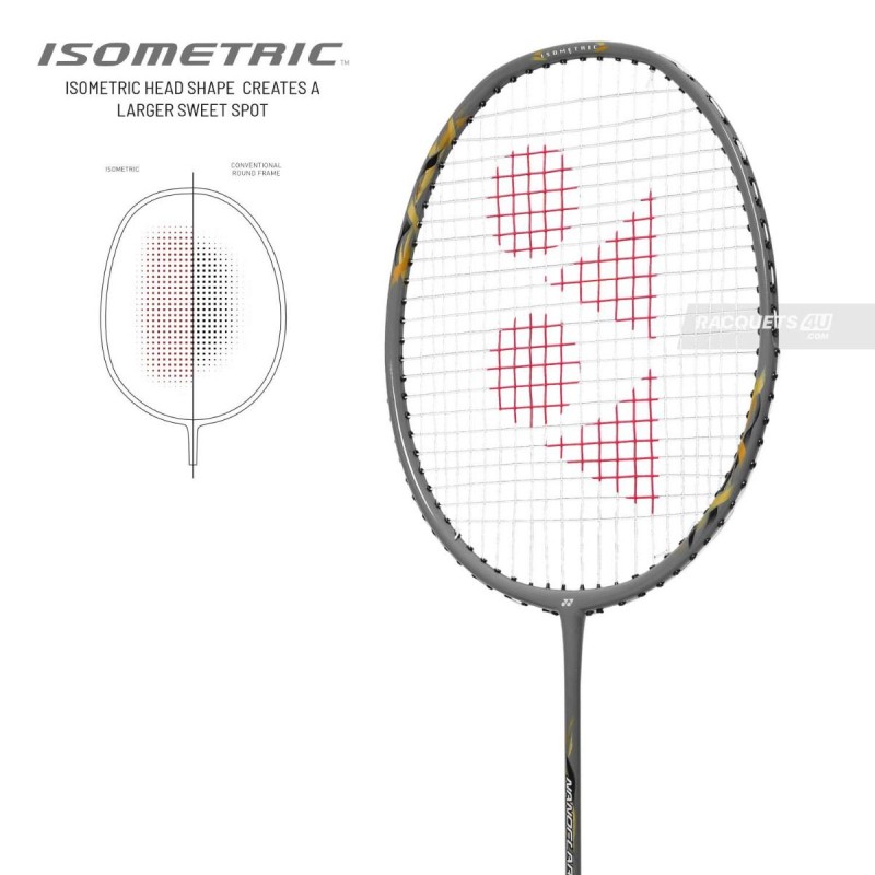 YONEX Nanoflare 8000i Badminton Racquet (Strung, Grey/Gold)