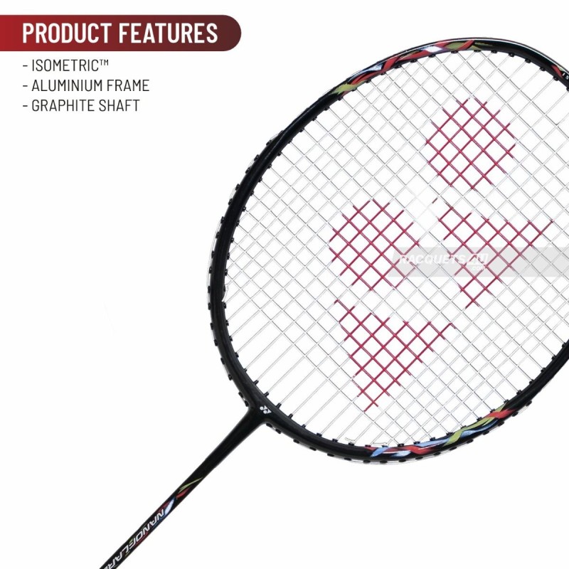 YONEX Nanoflare 8000i Badminton Racquet (Strung, Black/Red)