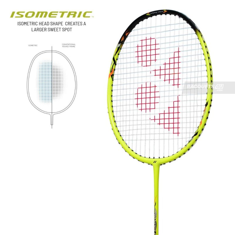 YONEX Nanoflare 9000i Badminton Racquet (Strung, Safety Yellow)