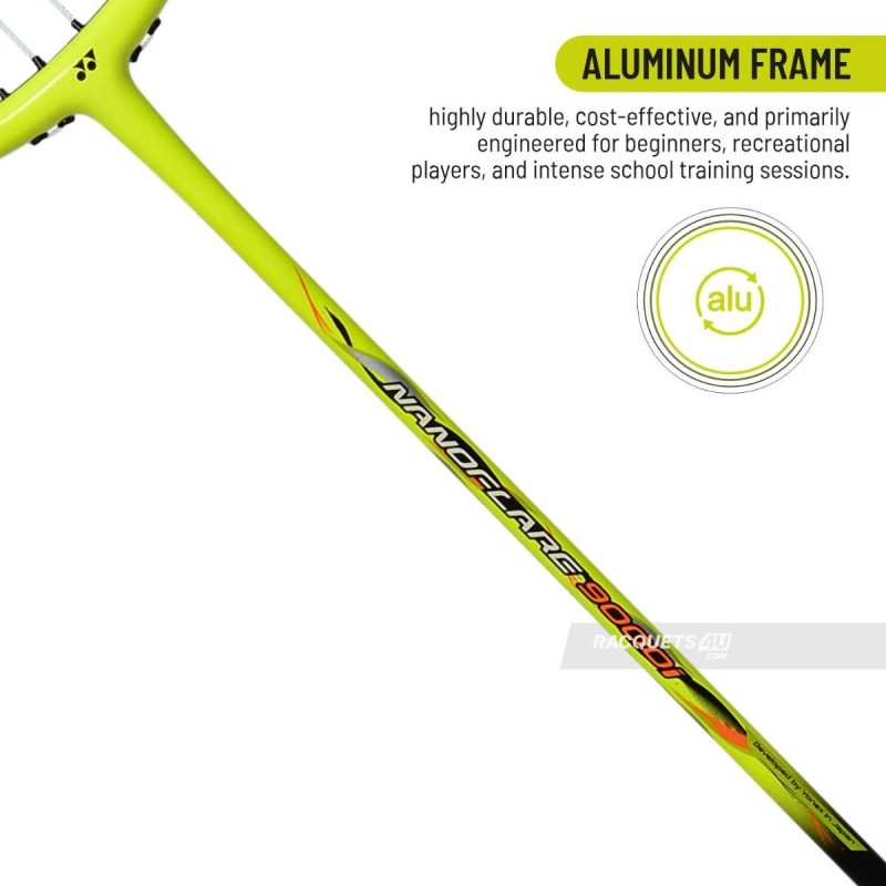 YONEX Nanoflare 9000i Badminton Racquet (Strung, Safety Yellow)