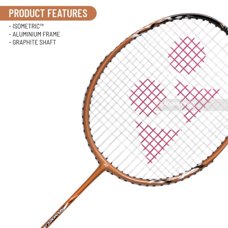 YONEX Nanoflare 9000i Badminton Racquet (Strung, Copper Mettalic)