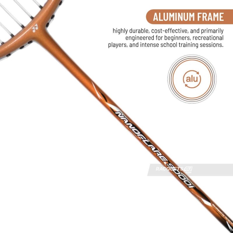 YONEX Nanoflare 9000i Badminton Racquet (Strung, Copper Mettalic)