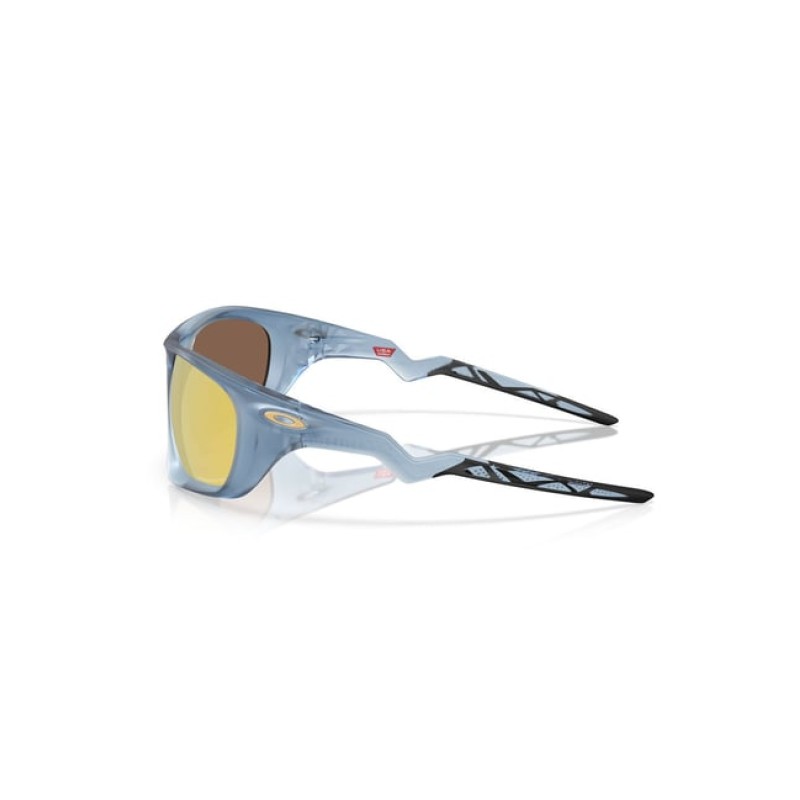 Oakley Gold Polarized Rectangular Sunglasses for Men