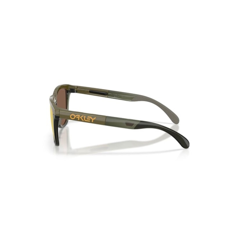 Oakley Gold Polarized Round Unisex Sunglasses